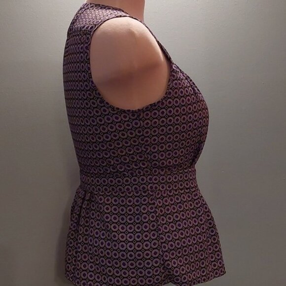 Banana Republic Print Sleeveless Top Petite Size 12 - Picture 5 of 6